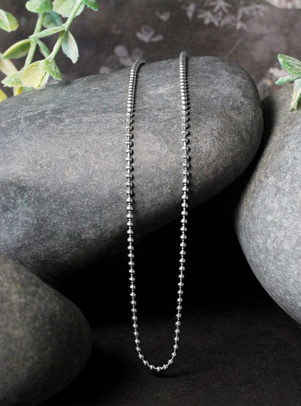 14k White Gold Bead Chain 1.5mm