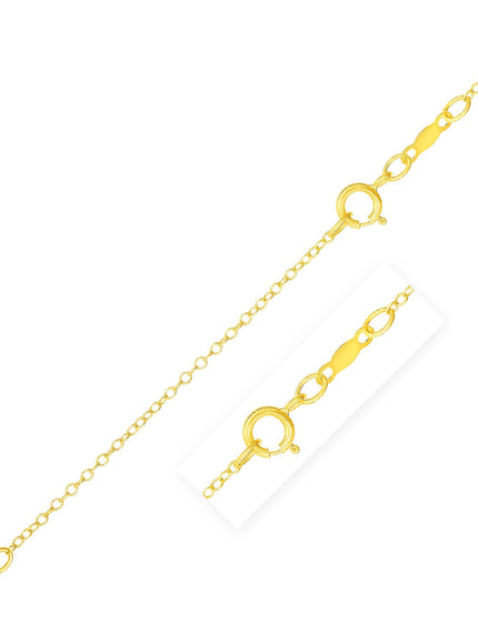 Extendable Cable Chain in 14k Yellow Gold (1.2mm)