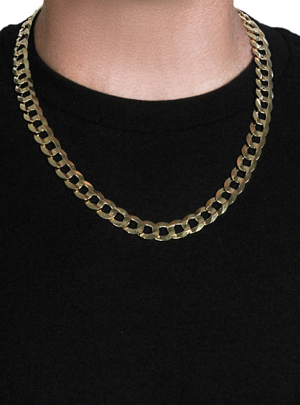 Solid Curb Chain in 14k Yellow Gold (12.18mm)