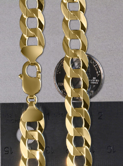 Solid Curb Chain in 14k Yellow Gold (12.18mm)