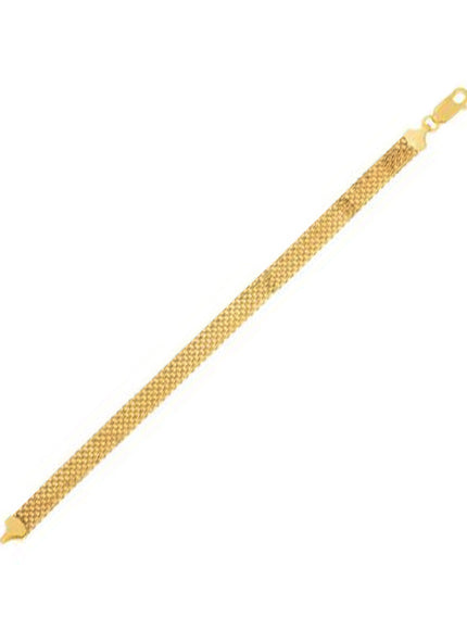 7.0mm 14k Yellow Gold Bismark Bracelet