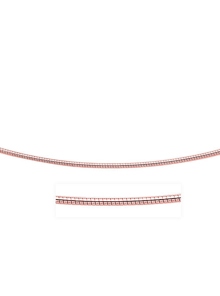 14k Rose Gold Necklace in a Round Omega Chain Style
