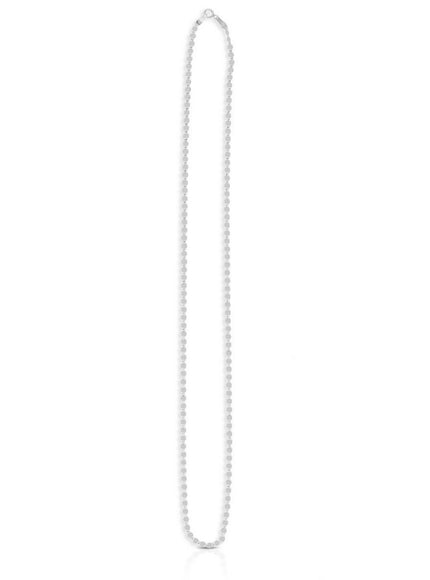 2.2mm 14k White Gold Oval Mirror Chain