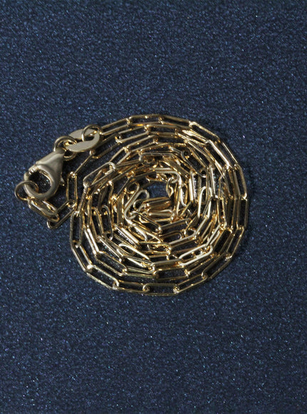 14K Yellow Gold Fine Paperclip Chain (1.5mm)