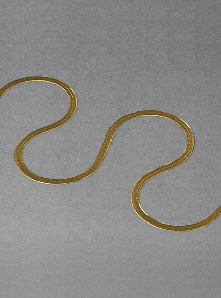 Imperial Herringbone Chain in 10k Yellow Gold (3.8 mm)