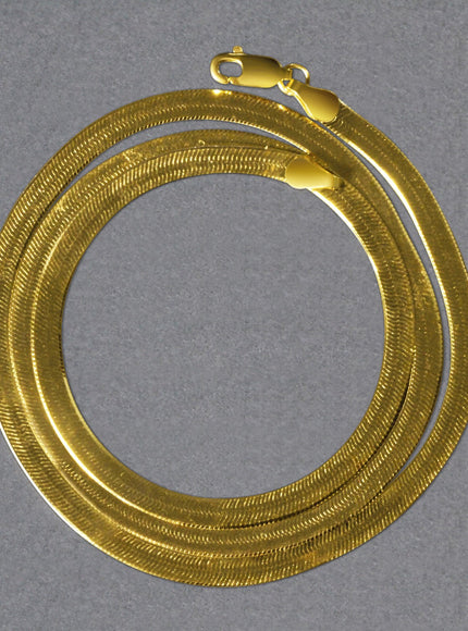 Imperial Herringbone Chain in 10k Yellow Gold (3.8 mm)