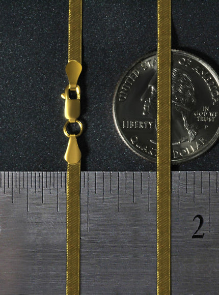 Imperial Herringbone Chain in 10k Yellow Gold (2.8 mm)