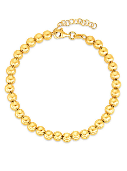14k Yellow Gold Bead Bracelet (4mm)