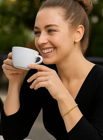 14k Yellow Gold Bead Bracelet (4mm)