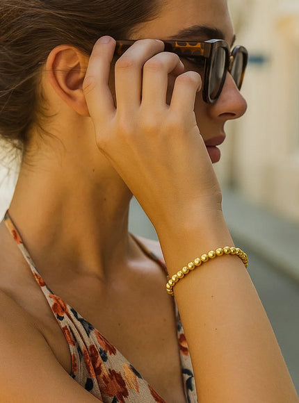 14k Yellow Gold Bead Bracelet (4mm)