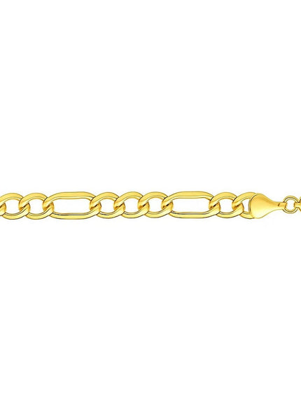 6.5mm 10k Yellow Gold Lite Figaro Bracelet