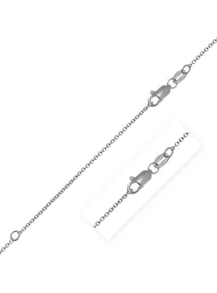 Extendable Cable Chain in 18k White Gold (1.0mm)