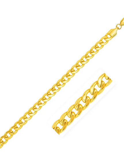 5.5mm 10k Yellow Gold Light Miami Cuban Bracelet