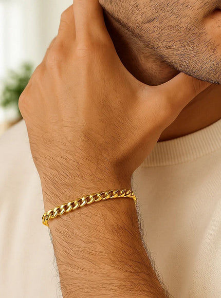 5.5mm 10k Yellow Gold Light Miami Cuban Bracelet