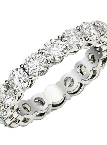 Round Cut Lab Grown Diamond Eternity Ring in 14k White Gold (2 cttw FG/VS2)