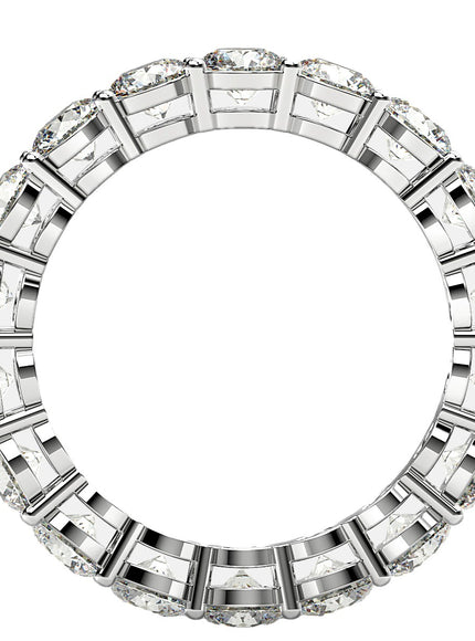 Round Cut Lab Grown Diamond Eternity Ring in 14k White Gold (2 cttw FG/VS2)