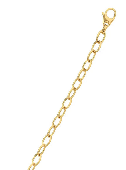 14k Yellow Gold Cable Chain Style Polished Necklace