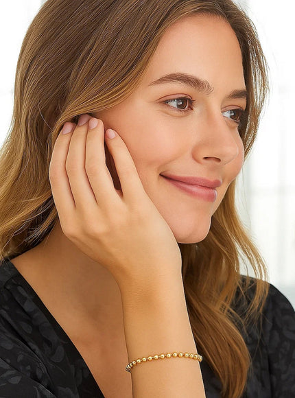 Moon Cut Bead Chain Bracelet in 14k Yellow Gold (4.0 mm)