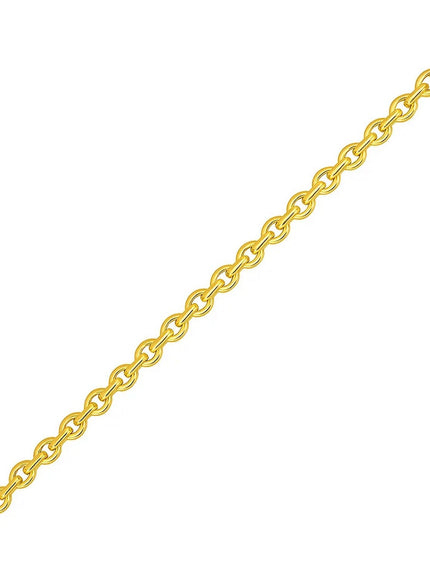 14k Yellow Gold Polished Oval Link Bracelet