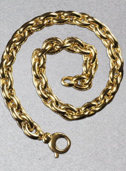 14k Yellow Gold Polished Oval Link Bracelet