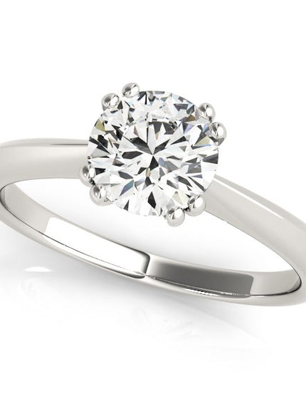 14k White Gold Double Prong Set Solitaire Diamond Engagement Ring (1 cttw)