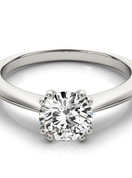 14k White Gold Double Prong Set Solitaire Diamond Engagement Ring (1 cttw)