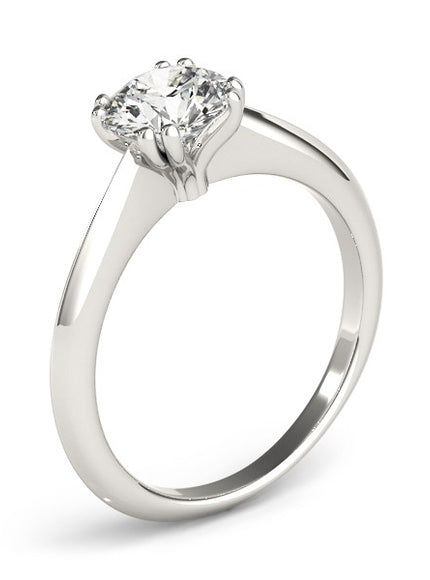 14k White Gold Double Prong Set Solitaire Diamond Engagement Ring (1 cttw)