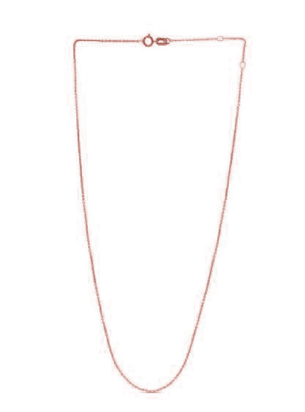Adjustable Cable Chain in 14k Rose Gold (1.0mm)
