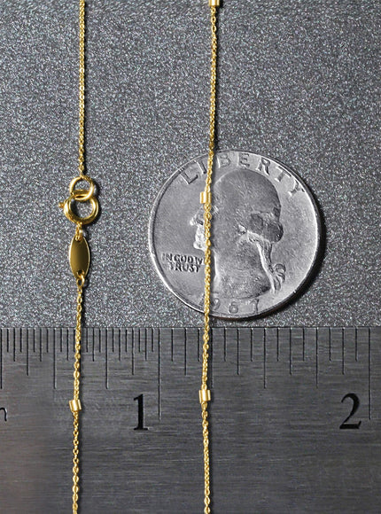 Bead Links Pendant Chain in 14k Yellow Gold (1.50 mm)