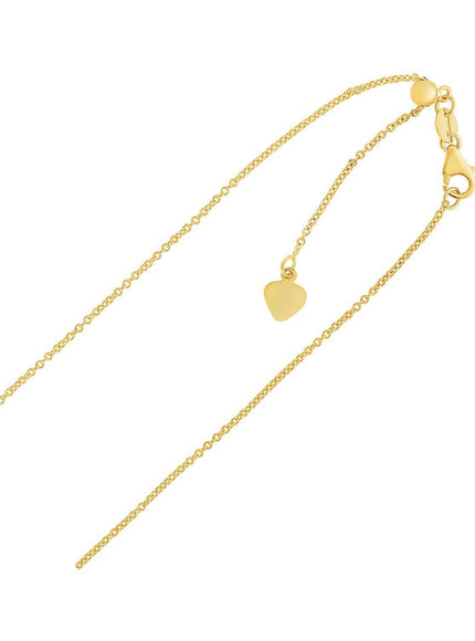 Adjustable Cable Chain in 14k Yellow Gold (1.0mm) - Ellie Belle