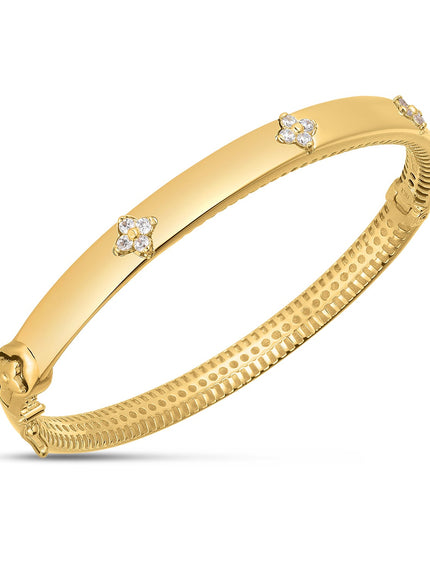 14k Yellow Gold Trilogy Diamond Bangle