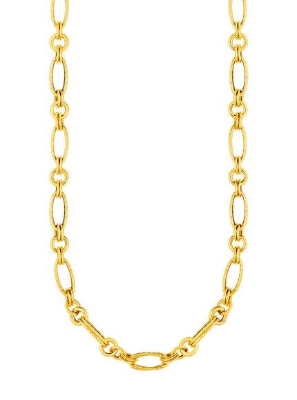 14k Yellow Gold Twisted and Polished Link Necklace