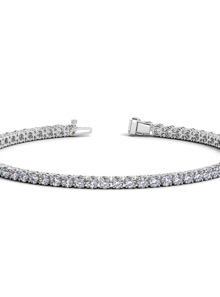 Lab Grown Round Diamond Tennis Bracelet in 14k White Gold (4 cctw F/G VS2/SI1)