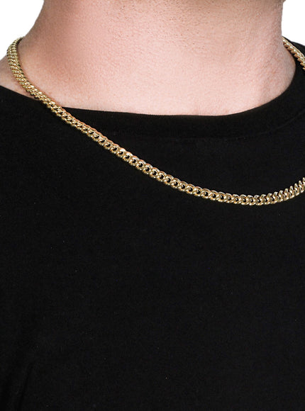6.15mm 10k Yellow Gold Semi Solid Miami Cuban Chain
