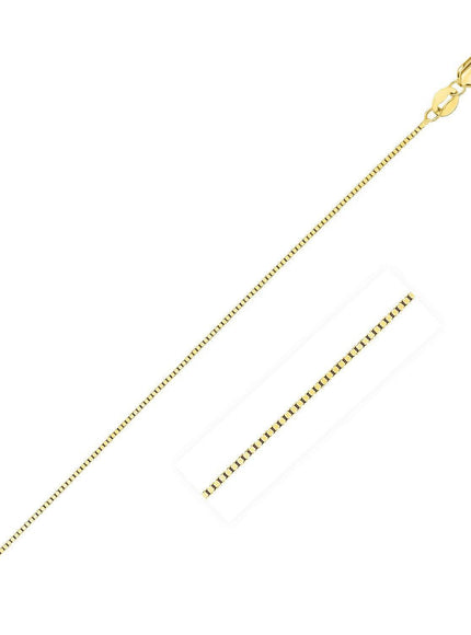 14k Yellow Gold Classic Box Chain 0.45mm - Ellie Belle