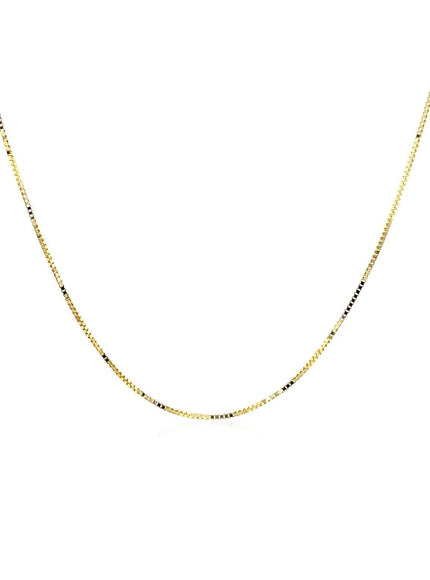 14k Yellow Gold Classic Box Chain 0.45mm - Ellie Belle