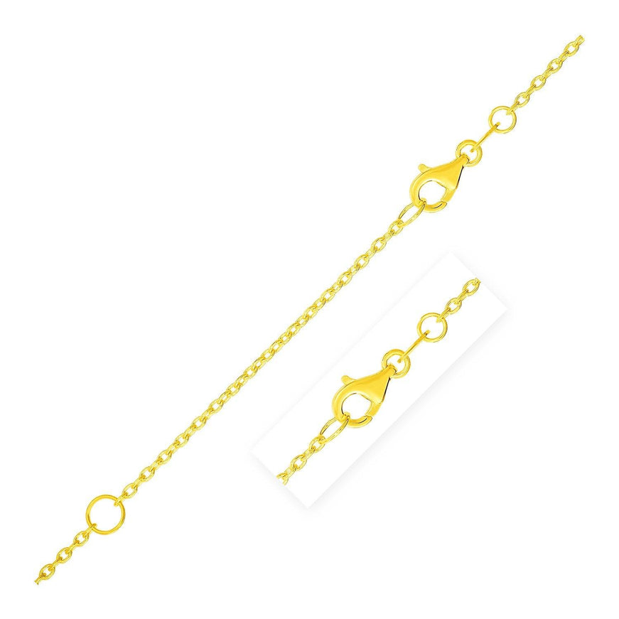 Extendable Cable Chain in 14k Yellow Gold (1.2mm) - Ellie Belle