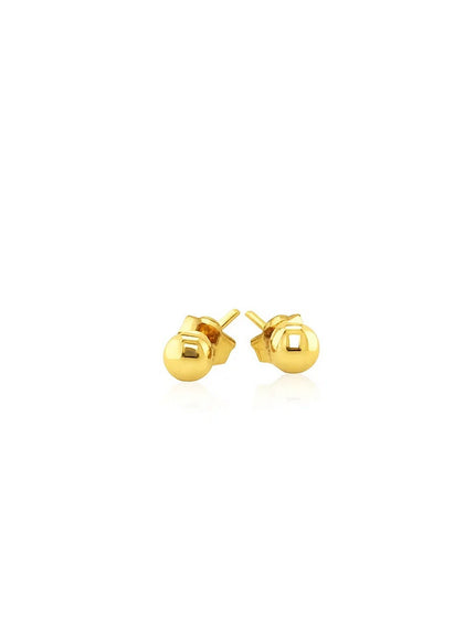 14k Yellow Gold Ball Style Stud Earrings (4.0 mm)