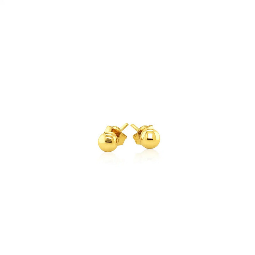 14k Yellow Gold Ball Style Stud Earrings (4.0 mm)