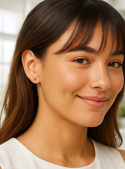 14k Yellow Gold Ball Style Stud Earrings (4.0 mm)