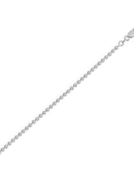 Moon Cut Bead Chain in 14k White Gold (2.5 mm)