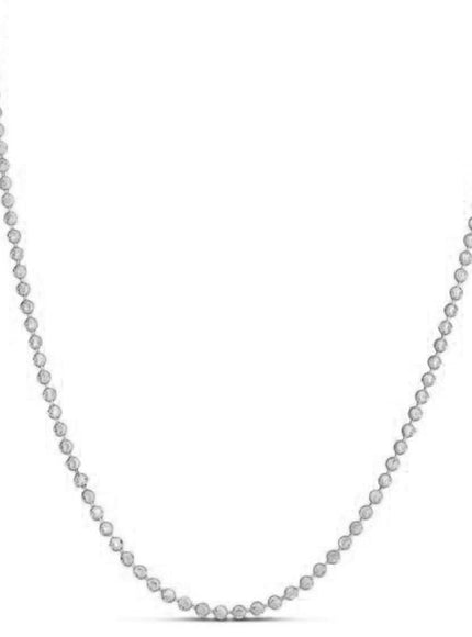 Moon Cut Bead Chain in 14k White Gold (2.5 mm)