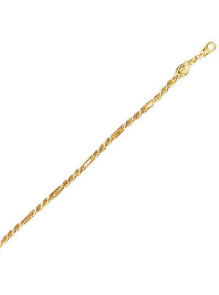 5.0mm 14k Yellow Gold Figa Rope Chain