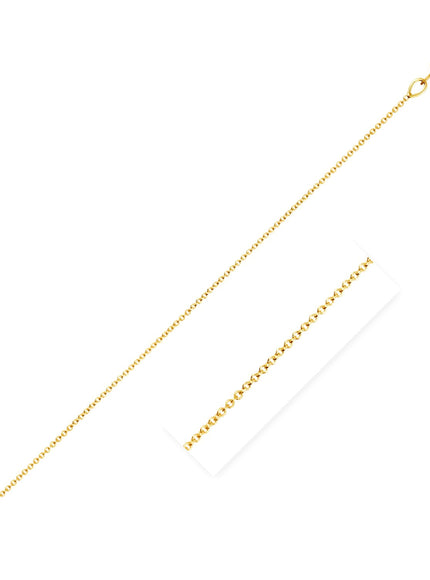 Double Extendable Cable Chain in 14k Yellow Gold (1.0mm)