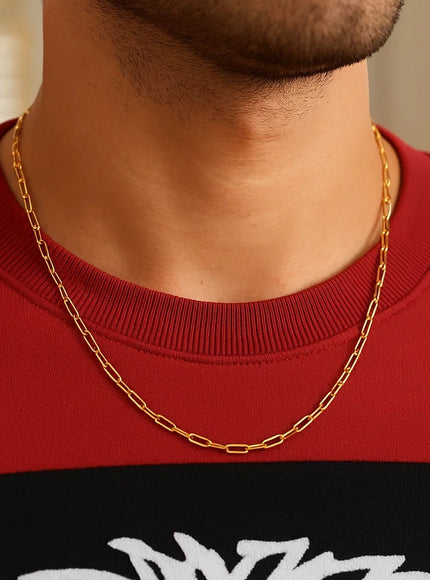 14K Yellow Gold Paperclip Chain (2.5mm)