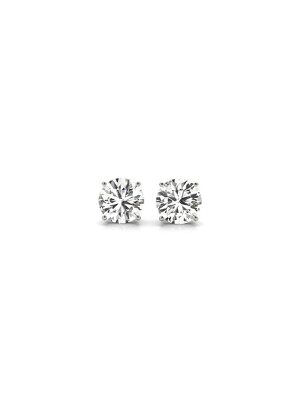 1/2 cttw Lab Grown Round Diamond Stud Earrings 14k White Gold (G/VS2)