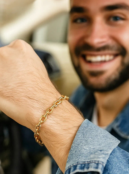 6.1mm 14k Yellow Gold French Cable Chain Bracelet