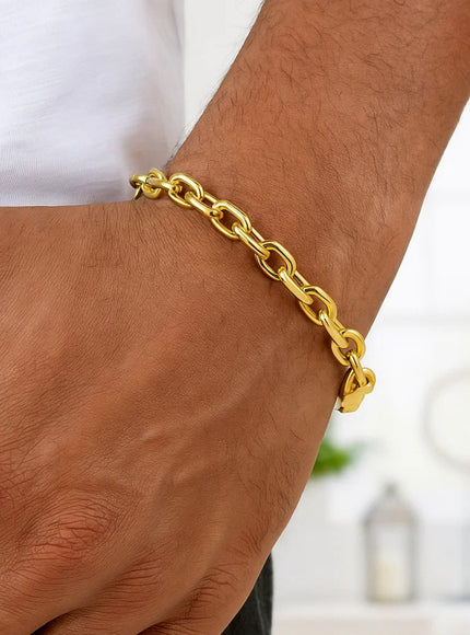 6.1mm 14k Yellow Gold French Cable Chain Bracelet