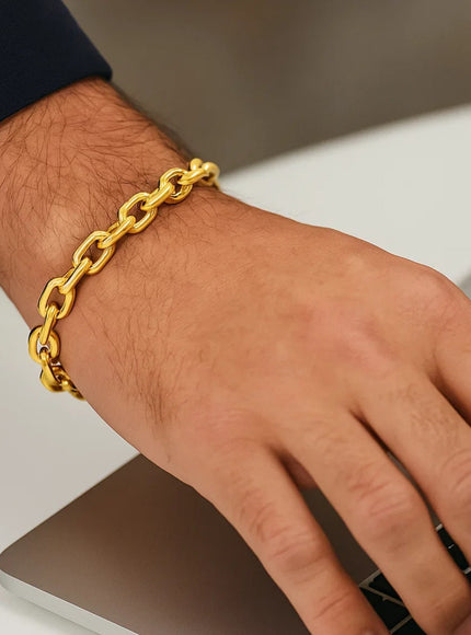6.1mm 14k Yellow Gold French Cable Chain Bracelet