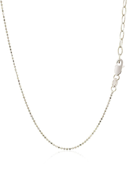 14k White Gold Necklace with Round Diamond Charms